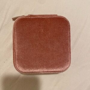 Pink Velvet Jewelry Case